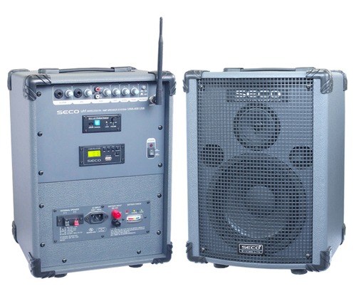 SECO UWA-400 CASS/ 카세트데크, 100W/ 충전식 무선 이동형 앰프 스피커