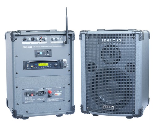 SECO UWA-400 CD,DVD / CD,MP3,USB,SD CARD, DVD플레이어/ 충전식 이동형 무선 앰프 스피커