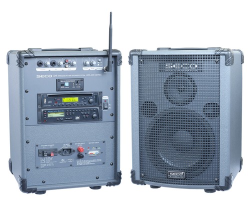 SECO UWA-400 CD,REC/  CD,MP3,USB,SD CARD, 디지털레코더 / 충전식 이동형 무선 앰프 스피커 