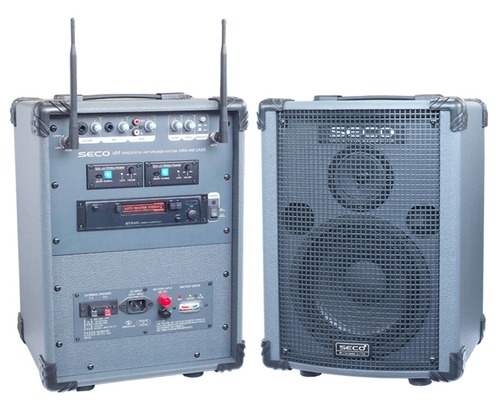 SECO UWA-440 CASS/ 카세트데크, 100W, 2CH/ 충전식 이동형 무선 앰프 스피커 